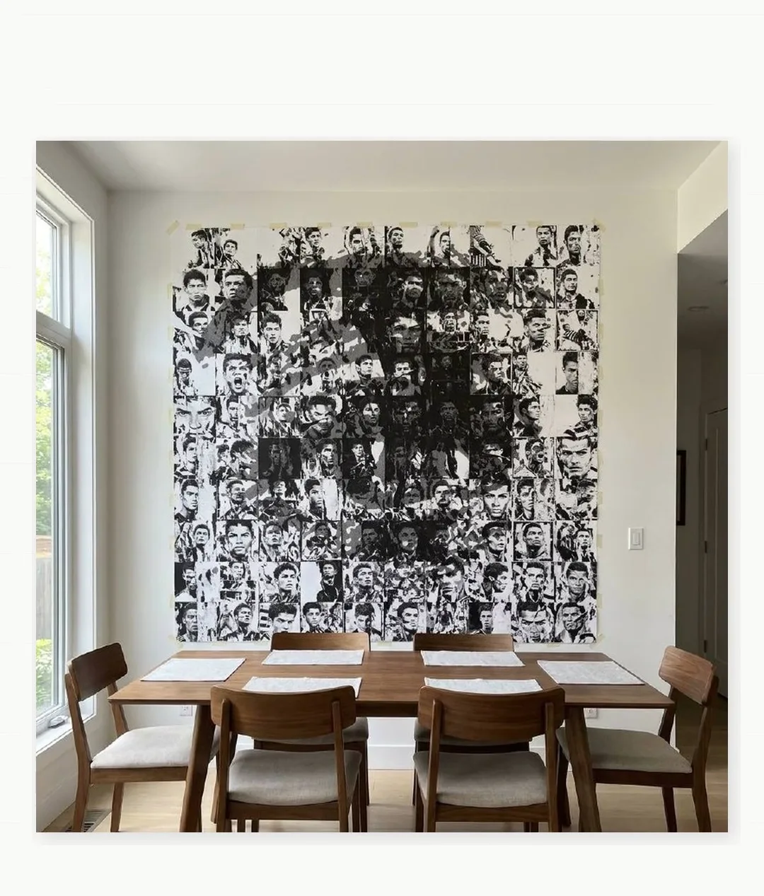 All 100 prints joined into one wall-scale Vhils original
